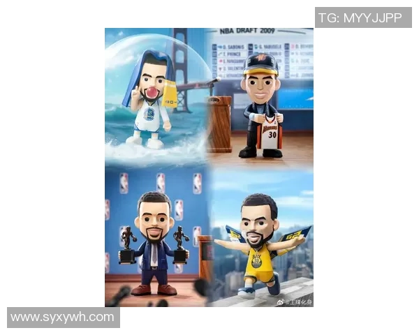 Q版NBA篮球明星库里与足球巨星梅西摇头公仔趣味组合设计艺术收藏品